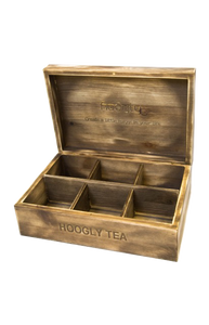 Large luxury wooden box - 6 compartment